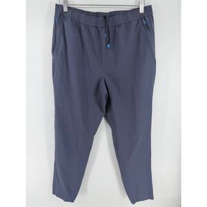 Janji Mens Transit Tech Pants Large Slate Blue Running Training Joggers 0755